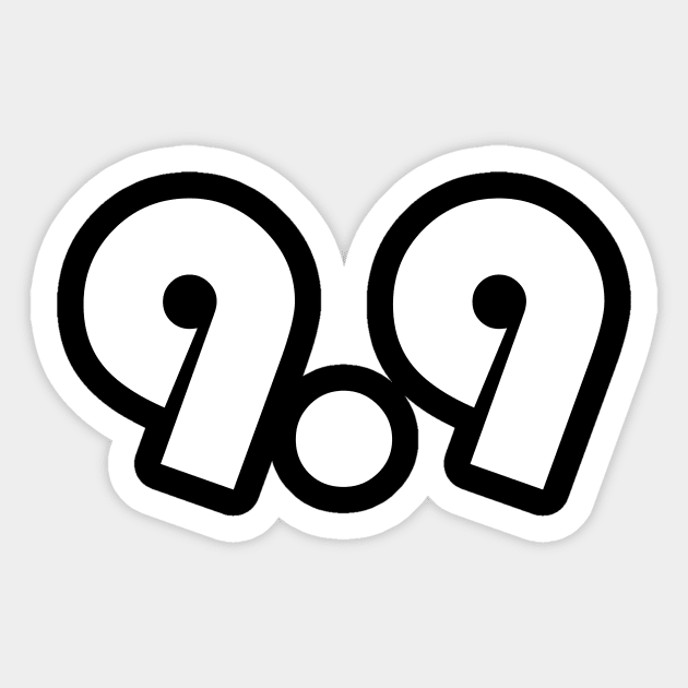 Nine Point Nine Sticker by LAMUS